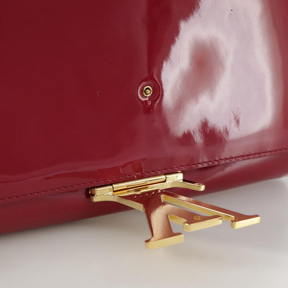 LOUIS VUITTON Pochette Louise EW Tasche Lackleder Rose Andian M94270 LV Auth bs21225V