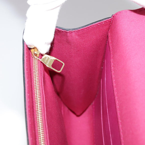 LOUIS VUITTON Pochette Louise EW Tasche Lackleder Rose Andian M94270 LV Auth bs21225V