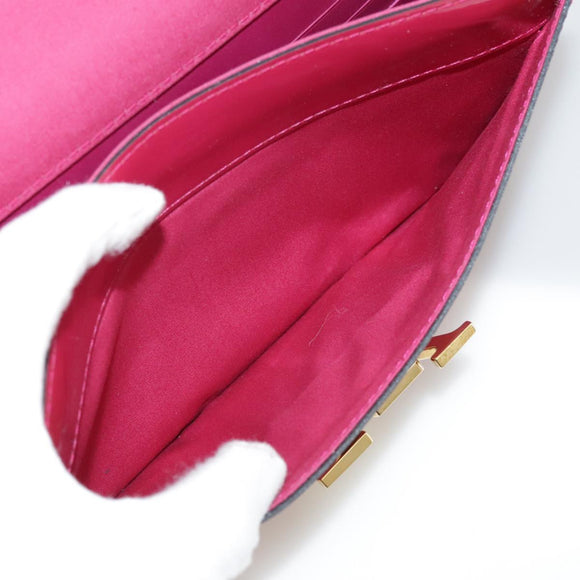 LOUIS VUITTON Pochette Louise EW Tasche Lackleder Rose Andian M94270 LV Auth bs21225V