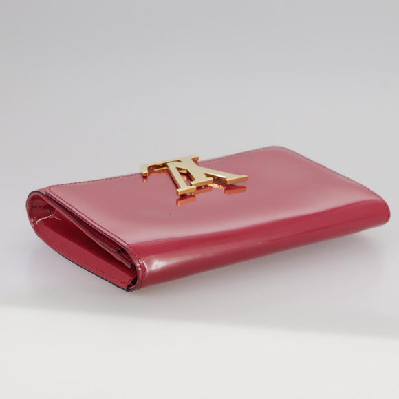 LOUIS VUITTON Pochette Louise EW Tasche Lackleder Rose Andian M94270 LV Auth bs21225V