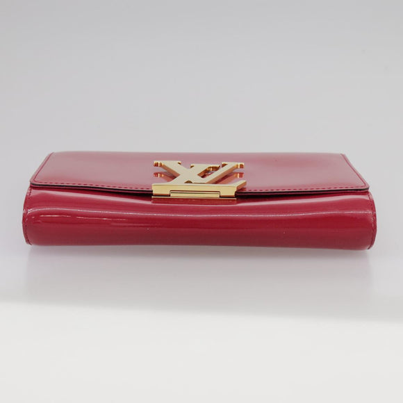 LOUIS VUITTON Pochette Louise EW Tasche Lackleder Rose Andian M94270 LV Auth bs21225V