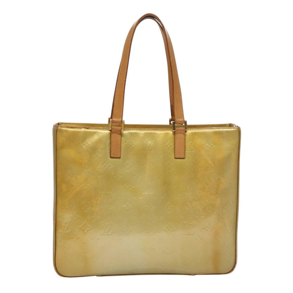 LOUIS VUITTON Monogram Vernis Columbus Tote Bag Gris M91028 LV Auth bs21249