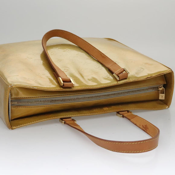 LOUIS VUITTON Monogram Vernis Columbus Tote Bag Gris M91028 LV Auth bs21249