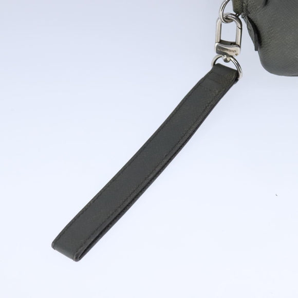 LOUIS VUITTON Taiga Neopavel Clutch Bag Gray Gracie M32684 LV Auth bs21264