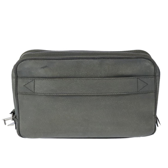 LOUIS VUITTON Taiga Neopavel Clutch Bag Gray Gracie M32684 LV Auth bs21264