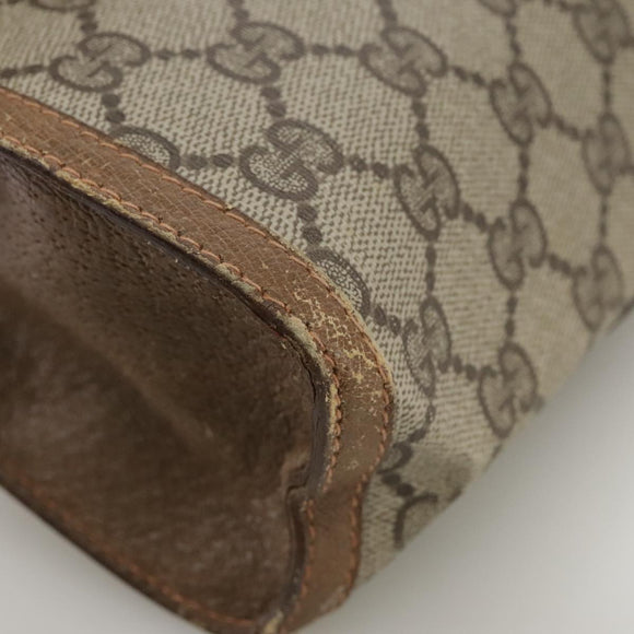 GUCCI GG Supreme Web Sherry Line Clutch Bag PVC Beige Red 89 01 032 Auth bs21276