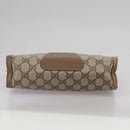GUCCI GG Supreme Web Sherry Line Clutch Bag PVC Beige Red 89 01 032 Auth bs21276-7