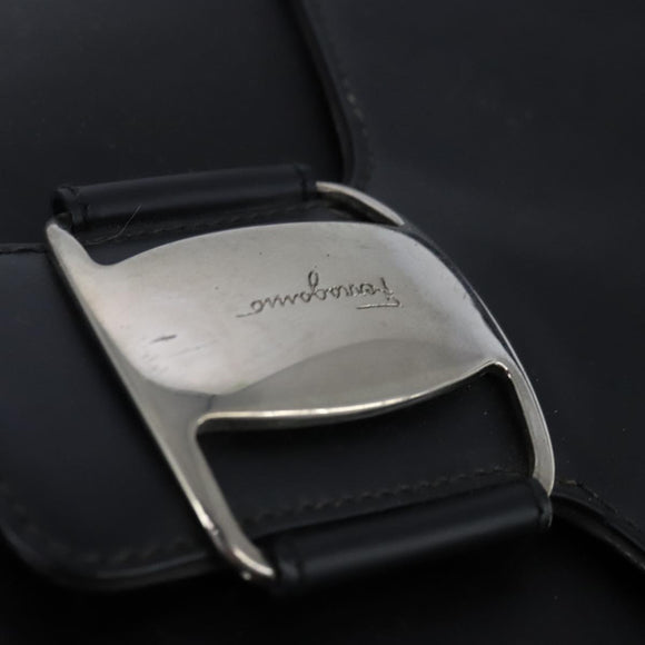 Salvatore Ferragamo Shoulder Bag Patent leather Black Auth bs21286