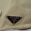 PRADA Tote Bag Nylon Beige Auth bs21295-17