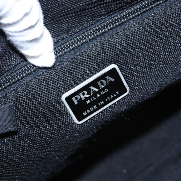 PRADA Tote Bag Nylon Beige Auth bs21295