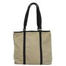 PRADA Tote Bag Nylon Beige Auth bs21295-13
