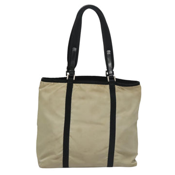 PRADA Tote Bag Nylon Beige Auth bs21295 - 0