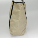 PRADA Tote Bag Nylon Beige Auth bs21295-3