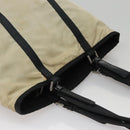 PRADA Tote Bag Nylon Beige Auth bs21295-6
