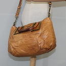 Chloe Etel Hand Bag Leather 2way Brown Gold Auth bs21307-23