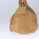 Chloe Etel Hand Bag Leather 2way Brown Gold Auth bs21307-4