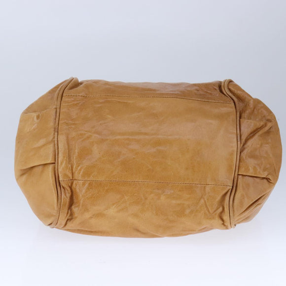 Chloe Etel Hand Bag Leather 2way Brown Gold Auth bs21307