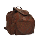 ETRO Paisley Backpack Nylon Brown Gold Auth bs21317-1