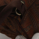 ETRO Paisley Backpack Nylon Brown Gold Auth bs21317-18