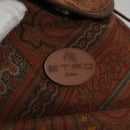 ETRO Paisley Backpack Nylon Brown Gold Auth bs21317-20