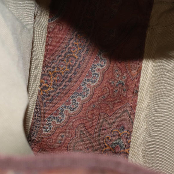 ETRO Paisley Backpack Nylon Brown Gold Auth bs21317