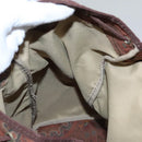 ETRO Paisley Backpack Nylon Brown Gold Auth bs21317-23