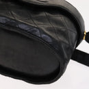 CHANEL Matelasse Shoulder Bag Lamb Skin Gold Black CC Auth bs21318-11