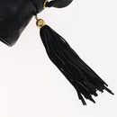 CHANEL Matelasse Shoulder Bag Lamb Skin Gold Black CC Auth bs21318-15