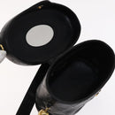 CHANEL Matelasse Shoulder Bag Lamb Skin Gold Black CC Auth bs21318-16