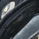 CHANEL Matelasse Shoulder Bag Lamb Skin Gold Black CC Auth bs21318-18