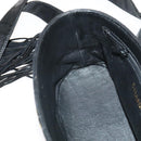 CHANEL Matelasse Shoulder Bag Lamb Skin Gold Black CC Auth bs21318-21