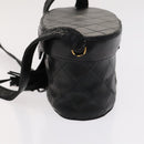 CHANEL Matelasse Shoulder Bag Lamb Skin Gold Black CC Auth bs21318-4