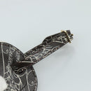 Berluti Calligraphy Name Tag Leather Brown Auth bs21332-6