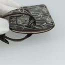 Berluti Calligraphy Name Tag Leather Brown Auth bs21332-9