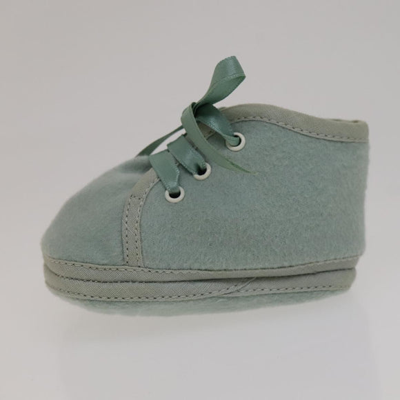 HERMES Baby Shoes Wool Light Blue Auth bs21342