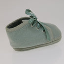 HERMES Baby Shoes Wool Light Blue Auth bs21342-12