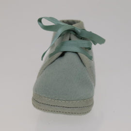 HERMES Baby Shoes Wool Light Blue Auth bs21342 - 0