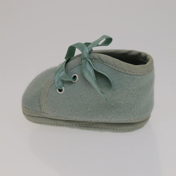 HERMES Baby Shoes Wool Light Blue Auth bs21342
