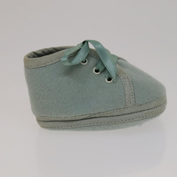 HERMES Baby Shoes Wool Light Blue Auth bs21342