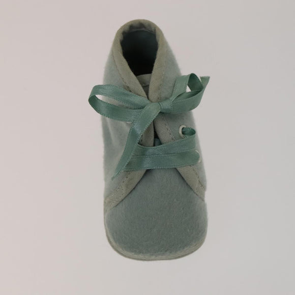 HERMES Baby Shoes Wool Light Blue Auth bs21342