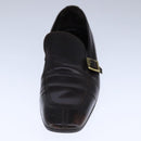 LOUIS VUITTON Driving Shoes Leather 6 1/2 Dark Brown LV Auth bs21343-13