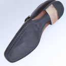 LOUIS VUITTON Driving Shoes Leather 6 1/2 Dark Brown LV Auth bs21343-17