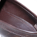 LOUIS VUITTON Driving Shoes Leather 6 1/2 Dark Brown LV Auth bs21343-20