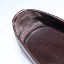 LOUIS VUITTON Driving Shoes Leather 6 1/2 Dark Brown LV Auth bs21343-22