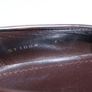 LOUIS VUITTON Driving Shoes Leather 6 1/2 Dark Brown LV Auth bs21343-24