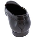 LOUIS VUITTON Driving Shoes Leather 6 1/2 Dark Brown LV Auth bs21343-3