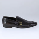 LOUIS VUITTON Driving Shoes Leather 6 1/2 Dark Brown LV Auth bs21343-5