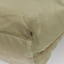 PRADA Hand Bag Nylon Beige Auth bs21346-15