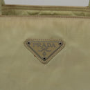 PRADA Hand Bag Nylon Beige Auth bs21346-17