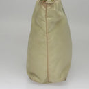 PRADA Hand Bag Nylon Beige Auth bs21346-3
